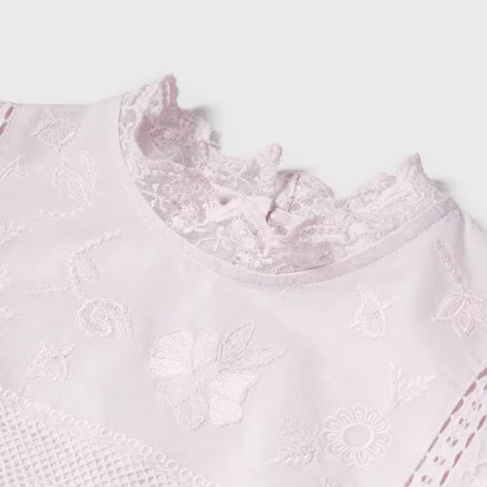 Mango Light Purple Lace Blouse - Picture 3 of 6